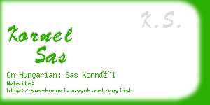 kornel sas business card